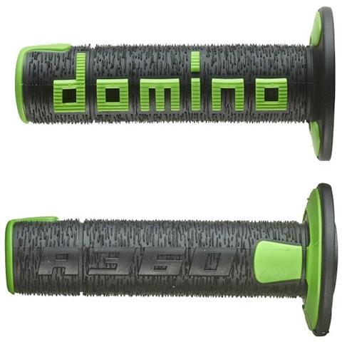 GOMINO Coppia Manopole A360 In Gomma Bicolore Nero-Verde